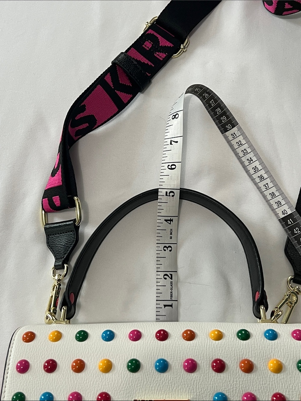 Karl Lagerfeld Paris Simone Rainbow Studded Crossbody - Picture 13 of 14